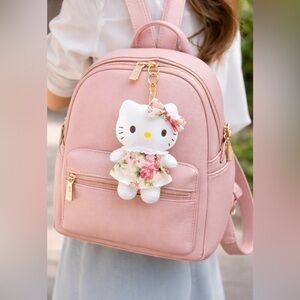 Sanrio Hello Kitty Keyring Vintage Classic Kitty Flower